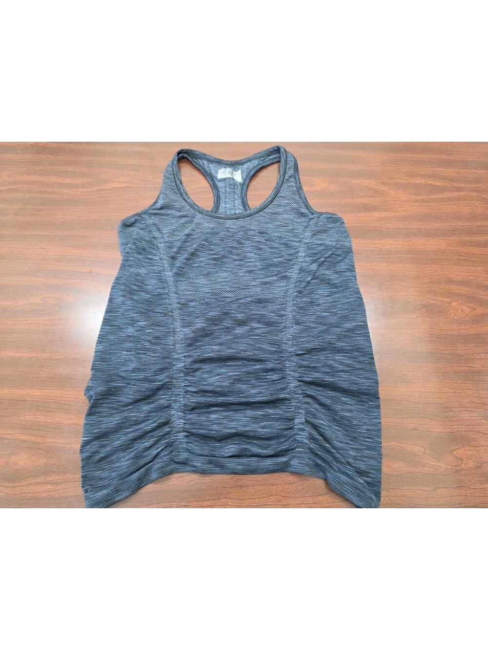 Athleta Womens Seamless Racerback Tank Top Space Dye Ruched Yoga Gym Size Small